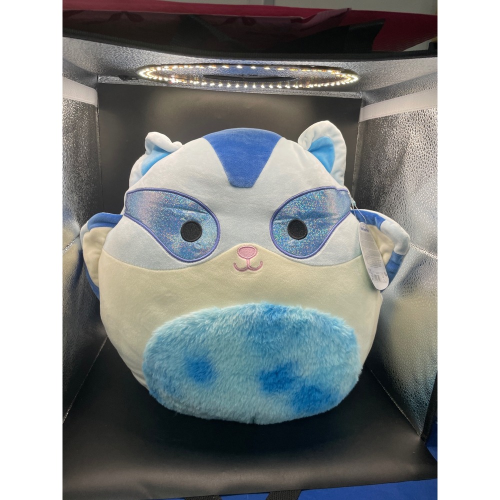Squishmallows Sabino the Flying Squirrel Blue White Plush Toy 12 Inch NWT